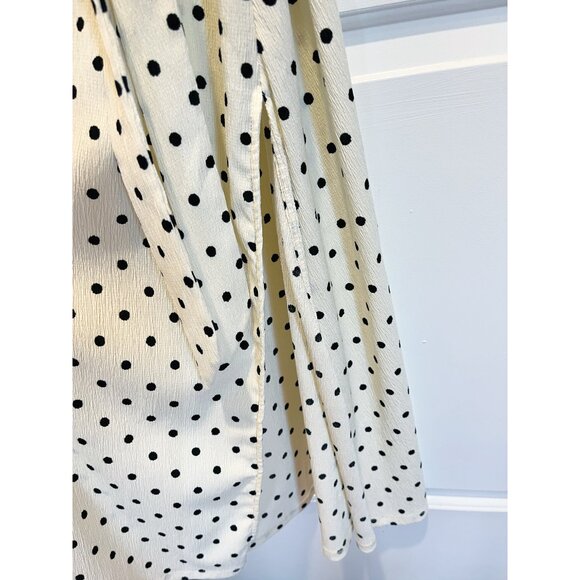 H&M Polka Dot Mock-Neck Sleeveless Midi Dress, Medium - Picture 6 of 12